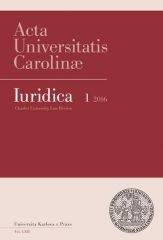 Acta Universitatis Carolinae 1/2016