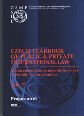 Czech Yearbook of Public & Private International Law 2016