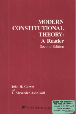 Modern constitutional theory: A reader