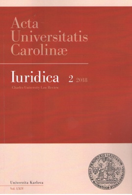 Acta Universitatis Carolinae Iuridica 2/2018