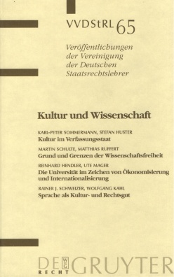 Veröffentlichungen der Vereinigung der Deutschen Staatsrechtslehrer. Band 65