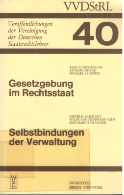 Veröffentlichungen der Vereinigung der Deutschen Staatsrechtslehrer. Band 40