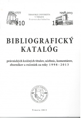 Bibliografický katalóg právnických knižničných titulov, učebníc, komentárov, zborníkov a ročeniek