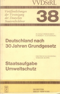 Veröffentlichungen der Vereinigung der Deutschen Staatsrechtslehrer. Band 38