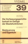 Veröffentlichungen der Vereinigung der Deutschen Staatsrechtslehrer. Band 39