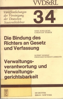 Veröffentlichungen der Vereinigung der Deutschen Staatsrechtslehrer. Band 34