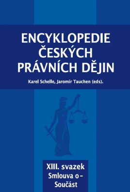 Encyklopedie českých právních dějin, XIII. svazek Smlouva o - Součást