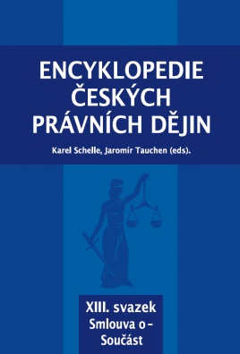 Encyklopedie českých právních dějin, XIII. svazek Smlouva o - Součást
