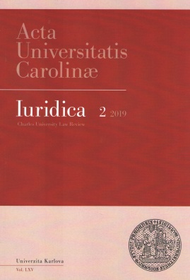Acta Universitatis Caroliane Iuridica 2/2019