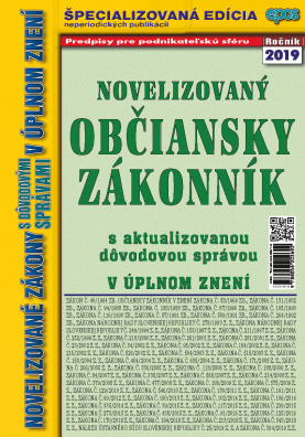 Novelizovaný Občiansky zákonník 2019 v úplnom znení