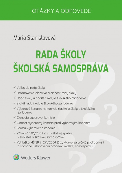 Rada Skoly Skolska Samosprava Otazky A Odpovede Odborna Literatura A Pravnicka Literatura Ales Cenek