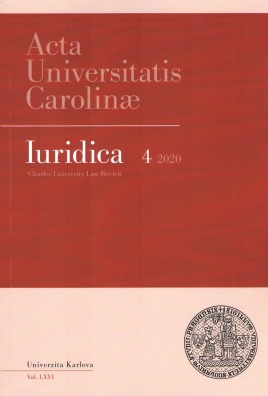 Acta Universitatis Carolinae Iuridica  4/2020