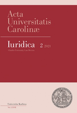 Acta Universitatis Carolinae Iuridica 2/2021