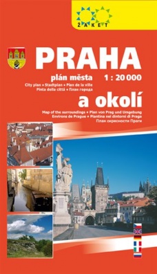 Praha plán města 1 : 20 000 a okolí 2018