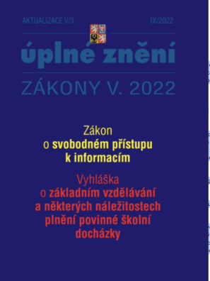 Aktualizace V/3 Zákon o svobodném přístupu 2021 VIII.