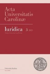 Acta Universitatis Carolinae Iuridica 3/2021