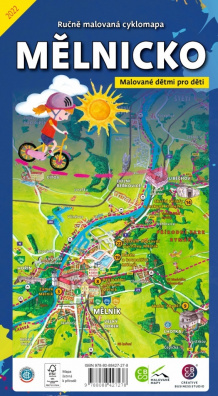 Ručně malovaná cyklomapa Mělnicko