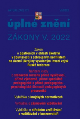 Aktualizace 2022 V/1 – Zákon o opatřeních v oblasti školství