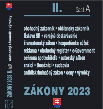 Zákony II. A / 2023 - Obchodné a občianske právo, Živnostenské podnikanie Verejné obstarávanie...