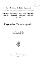 Ungarisches Verwaltungsrecht