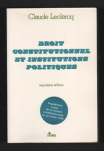 Droit constitutionnel et institutions politiques