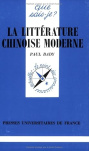 LA LITTERATURE CHINOISE MODERNE