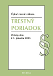 Trestný poriadok 1/2025, 1. vydanie