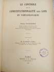 Le controle de la constitutionnalité des lois en Tchécoslovaquie