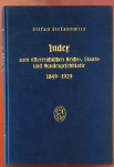 Inder zum österreichischen Reichs, Staats und Bundesgesetzblatte 1849-1929