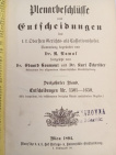 Plenarbesschlüffe und Entscheidungen des f. f. Obersten Rechts ale affationshofes 1501-1650