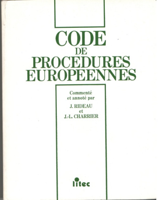Code de Procedures Europeennes 1990