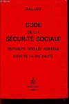 Code dela Sécurité Sociale Mutualité socoale agricole code de la mutualité 1997
