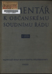 komentář k občanskému soudnímu řádu III.díl 1960