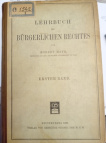 Lehrbuch des Bürgerlichen Rechtes zweiter band