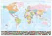 Svet – štáty a územia, office, nástěnná 1 : 21 000 000