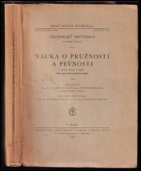 Nauka o pružnosti a pevnosti : Svazek třetí