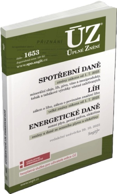 ÚZ č.1653 Spotřební daně, líh, paliva a maziva, energetické daně