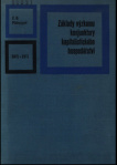 Základy výzkumu konjunktury kapitalistického hospodářství