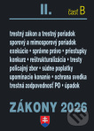Zákony II.B / 2026 - Trestné právo, súdne spory a exekúcie
