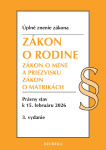 Zákon o rodine. 3. vyd., 2/2026