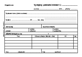 Výdajový pokladní doklad i pro podvojné účetníctví/PT050/   