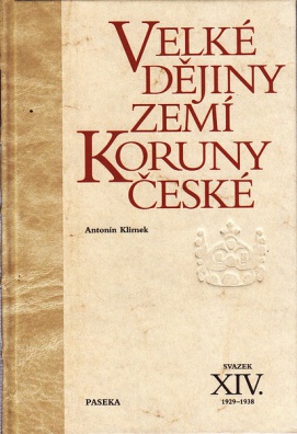 Velké dějiny zemí Koruny české svazek XIV. - 1929 - 1938