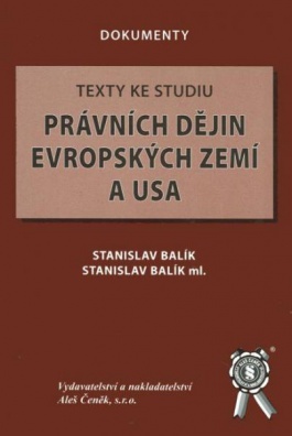 Texty ke studiu právních dějin evropských zemí a USA