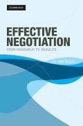 Effective Negotiation (From Research to Results)