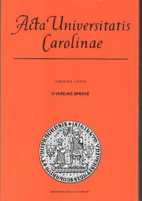 Acta Universitatis Carolinae 1/2010 - O veřejné správě