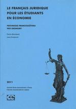 Le français juridique pour les étudiants en économie. Právnická francouzština pro ekonomy